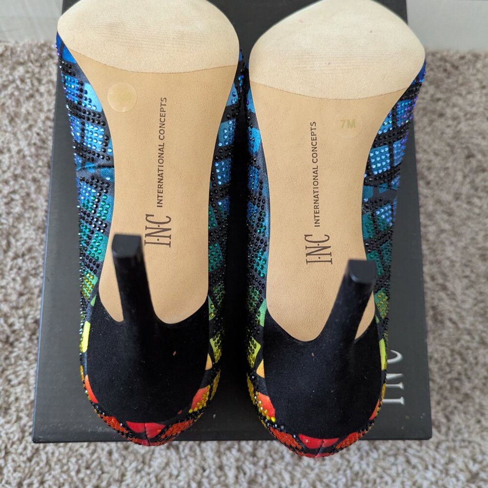 INC Multicolor Metallic Heels Women's Size 7M - Picture 4 of 4